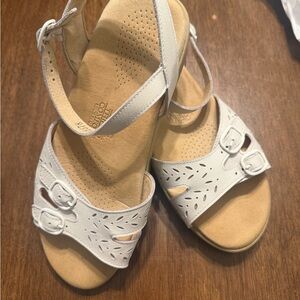 Women’s White Leather SAS Sandals